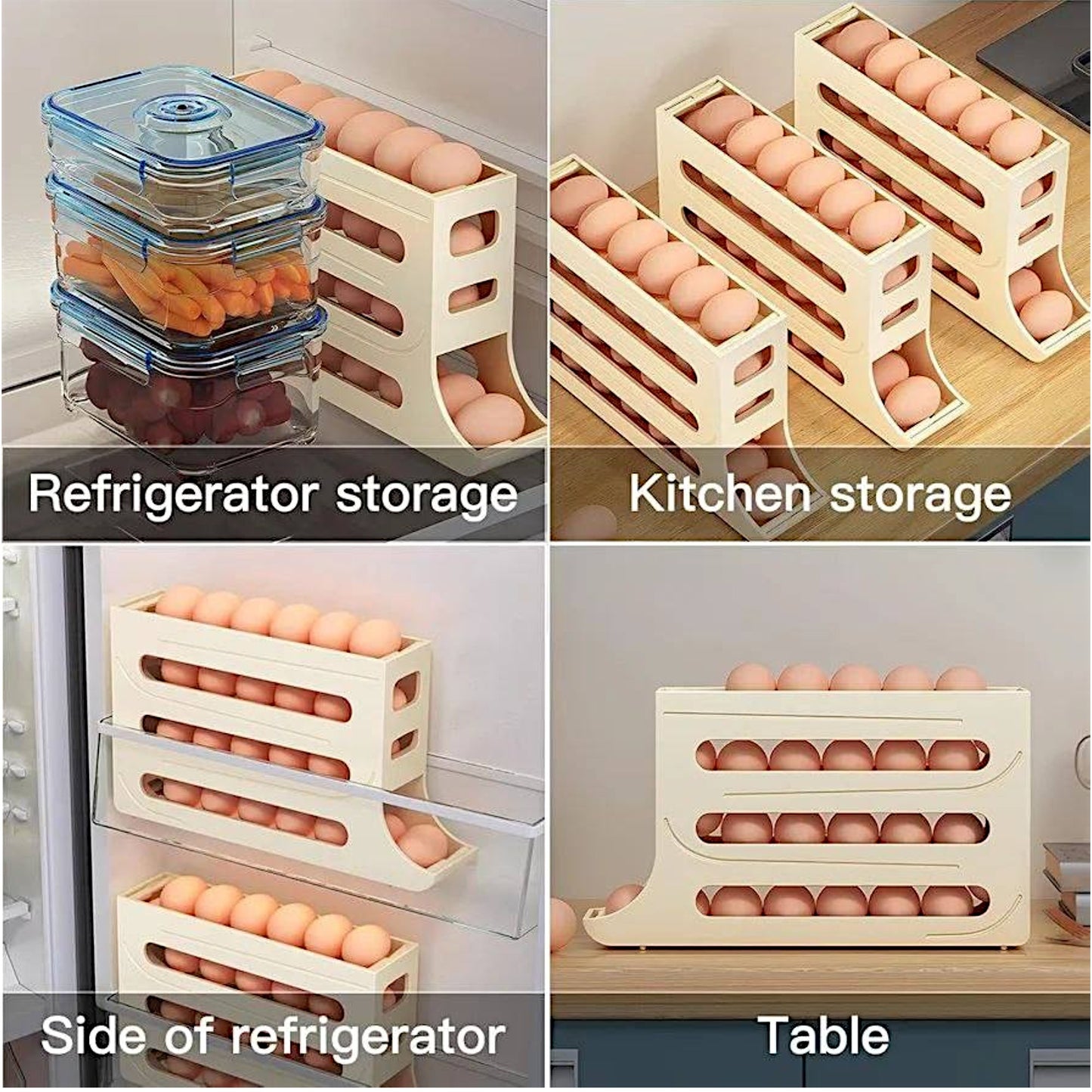 حافظة بيض دوّارة 4 أدوار
